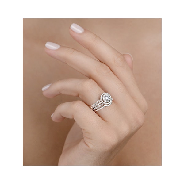 Matching Lab Diamond Engagement and Wedding Ring 1ct VS1 18K White Gold - Image 2