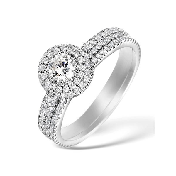 Matching Lab Diamond Engagement - Wedding Ring 1.50ct VS1 18K White Gold - Image 1