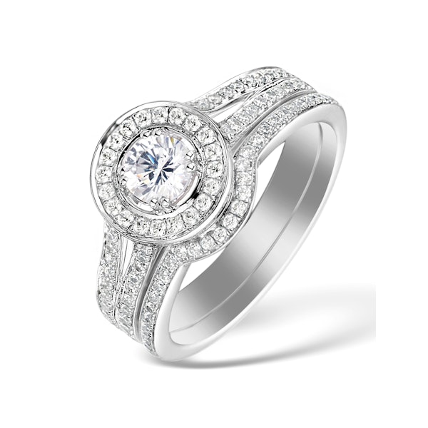 Matching Diamond Engagement and Wedding Ring 1ct SI2 18K Gold SIZE O - Image 1