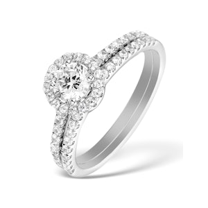 Matching Diamond Engagement and Wedding Ring 1ct SI2 18K Gold - Size X
