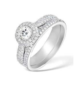 Matching Lab Diamond Engagement - Wedding Ring 1.50ct VS1 18K White Gold
