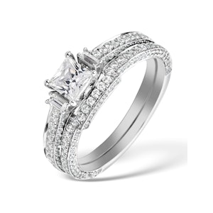 Matching Lab Diamond Engagement - Wedding Ring 1.25ct VS1 18K White Gold