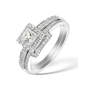 Matching Lab Diamond Engagement - Wedding Ring 1.00ct VS1 18K White Gold