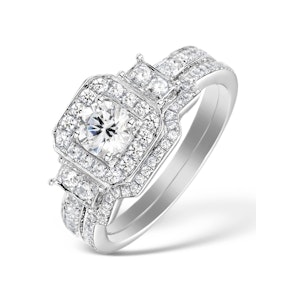 Matching Lab Diamond Engagement - Wedding Ring 1.50ct VS1 18K White Gold