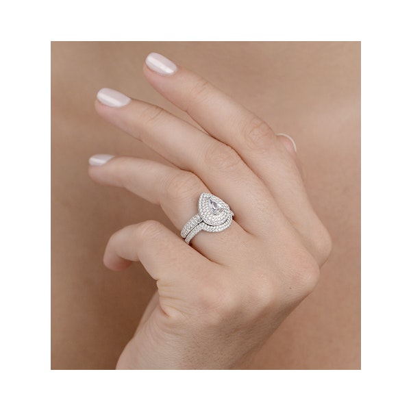 Matching Lab Diamond Engagement - Wedding Ring 1.50ct SI 18K White Gold - Image 2