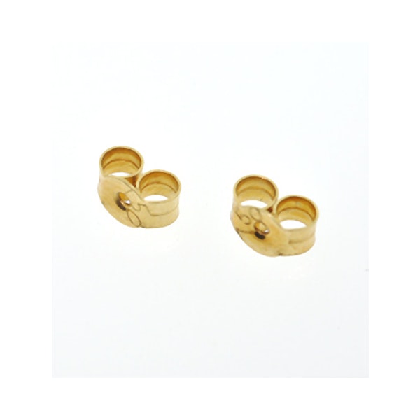 18K Gold Princess Lab Diamond Earrings - 1CT - F/VS - 4.8mm - Image 4