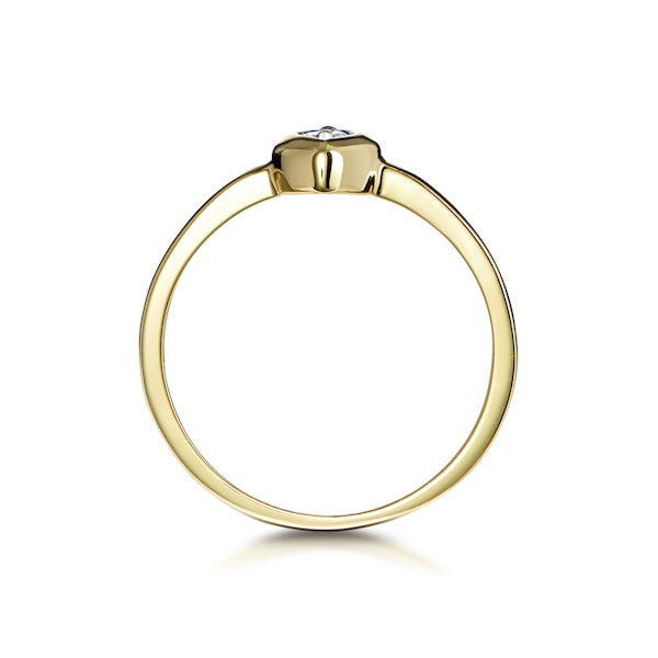 Single Stone Diamond Apsis Ring in 9K Gold SIZES L N - Image 2
