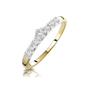 0.33ct Diamond Solitaire Ring with Shoulders in 9K Gold SIZES L P