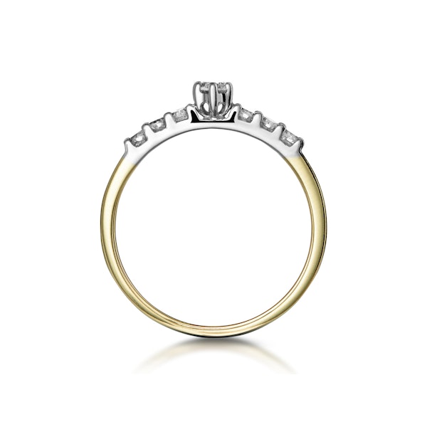 0.33ct Diamond Solitaire Ring with Shoulders in 9K Gold SIZES L P - Image 2