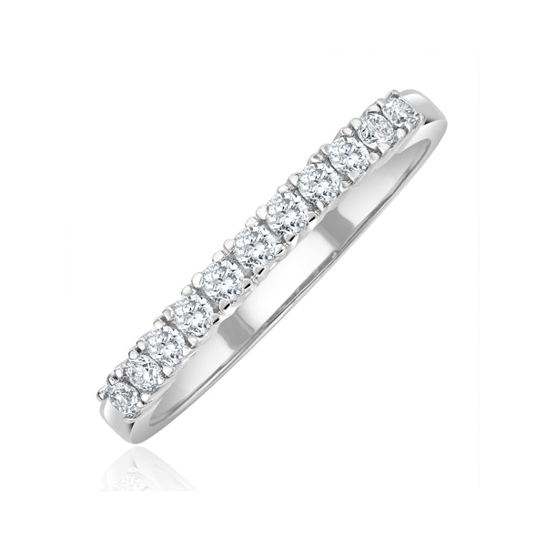Half Eternity Ring 0.30CT Lab Diamond 9K White Gold - Image 1