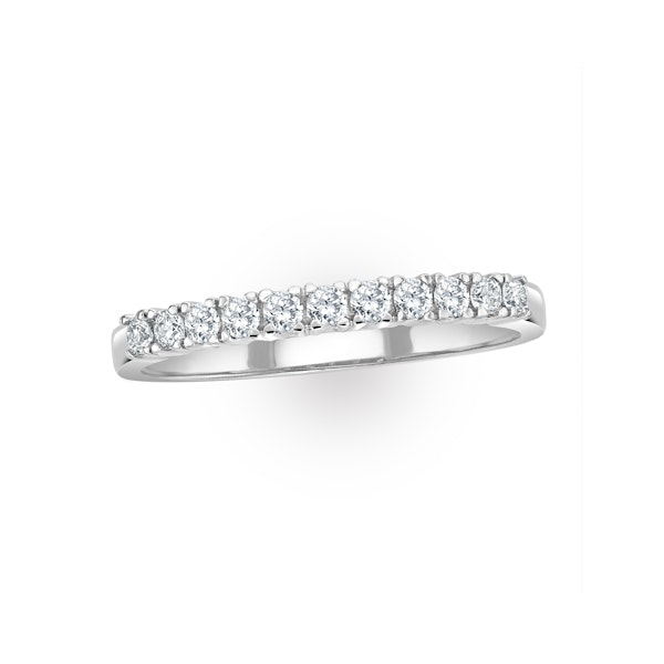 Half Eternity Ring 0.30CT Lab Diamond 9K White Gold - Image 2