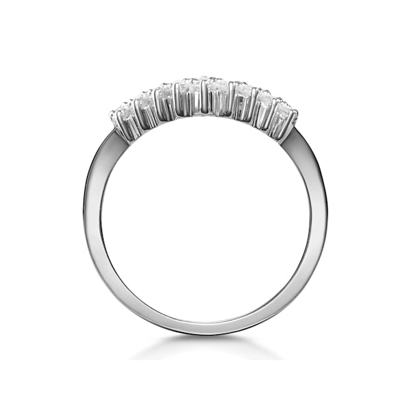 Diamond Wishbone Ring 0.45ct in 9K White Gold SIZE H - Image 2