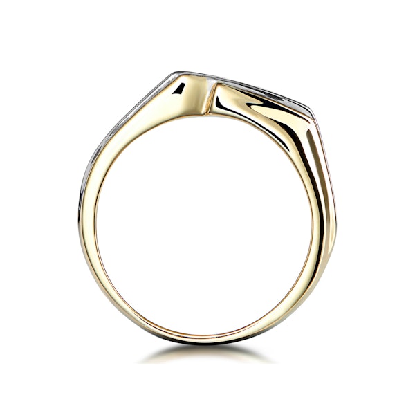 0.25ct Diamond Baguette Twist Ring in 9K Gold SIZE L - Image 2
