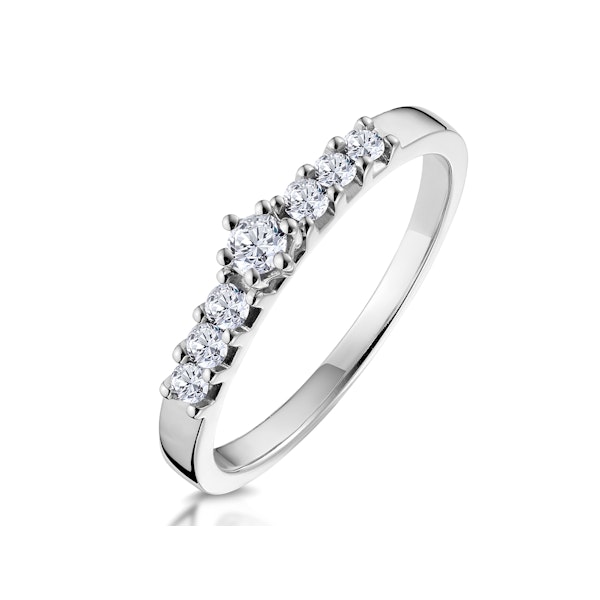 Sidestone Engagement Ring With 0.33ct Lab Diamonds in 9K White Gold - Image 1