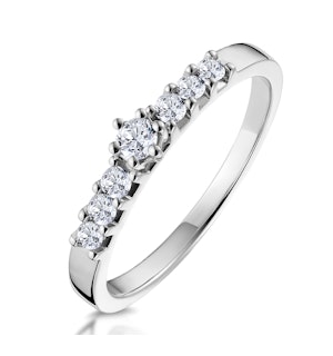 Sidestone Engagement Ring With 0.33ct of Diamonds set in 9K White Gold