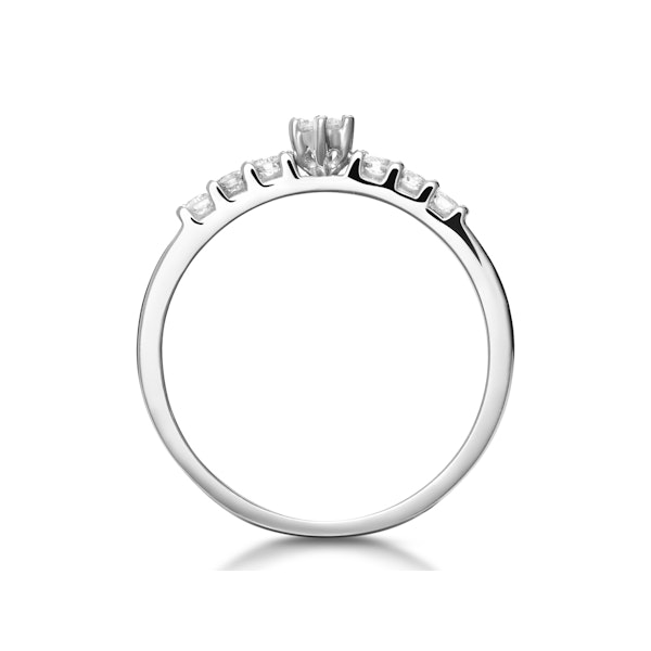 Sidestone Engagement Ring With 0.33ct Lab Diamonds in 9K White Gold - Image 2