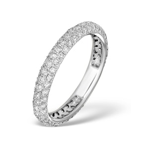 9K White Gold Diamond Full Eternity Ring 1.00ct SIZE T