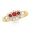 Ruby 0.34ct And Diamond 9K Gold Ring - image 2