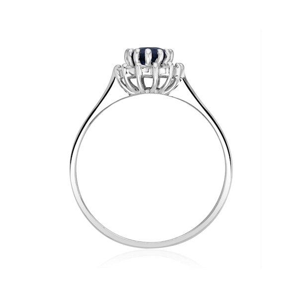 Sapphire 0.95ct And Diamond 9K White Gold Ring - Image 3