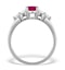 Ruby 0.90ct And Diamond 9K White Gold Ring - image 2