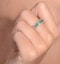 Emerald and Diamond Eternity Ring 0.56ct in 9K White Gold - image 3
