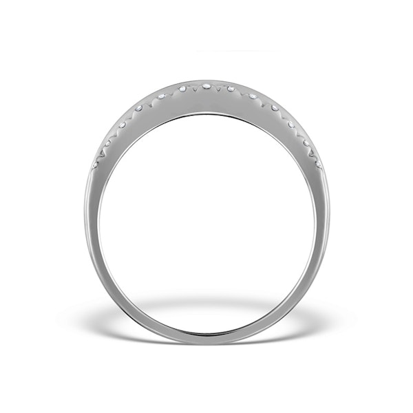 Emerald and Diamond Eternity Ring 0.56ct in 9K White Gold - Image 4