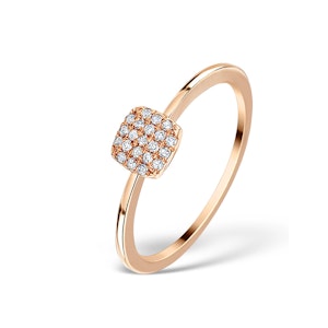 0.11ct Diamond and 9K Rose Gold Daisy Ring - SIZE P