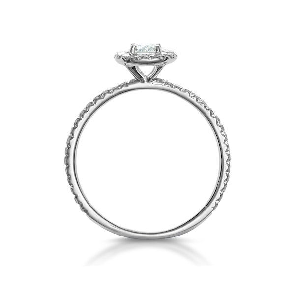 Ella Halo Lab Diamond Engagement Ring 0.55ct in 9K White Gold - Image 2
