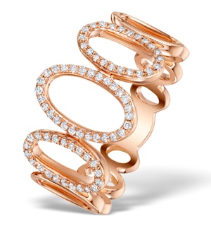 Vivara Collection 0.25ct Diamond and 9K Rose Gold Ring E5930 - SIZE L