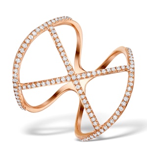 Vivara Collection 0.36ct Diamond and 9K Rose Gold Ring E5943 - SIZE N