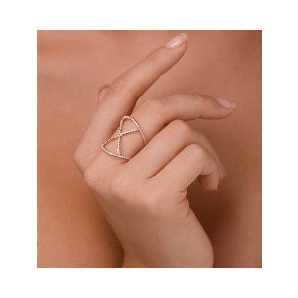 Vivara Collection 0.36ct Diamond and 9K Rose Gold Ring E5943 - SIZE N - Image 3