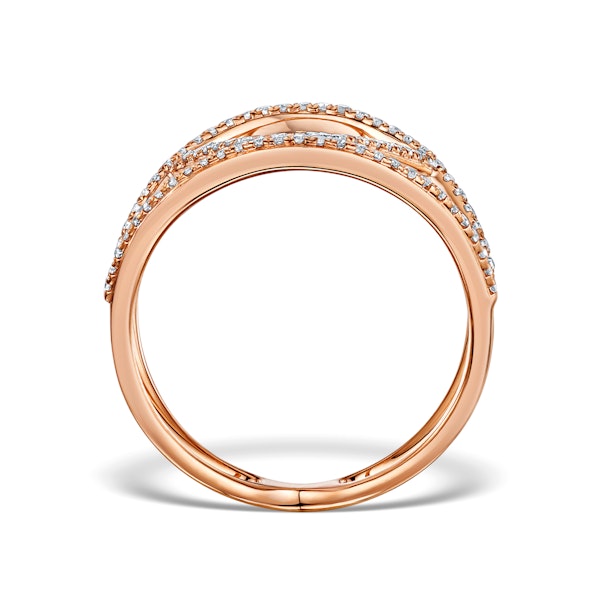 Vivara Collection 0.36ct Diamond and 9K Rose Gold Ring E5943 - SIZE N - Image 2