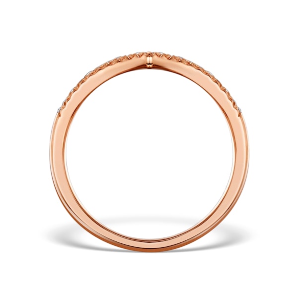 Vivara Collection 0.13ct Diamond and 9K Rose Gold Wishbone Ring E5952 SIZE S1/2 - Image 2