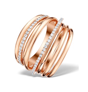 Vivara Collection 0.53ct Diamond and 9K Rose Gold Ring E5962 - SIZE P