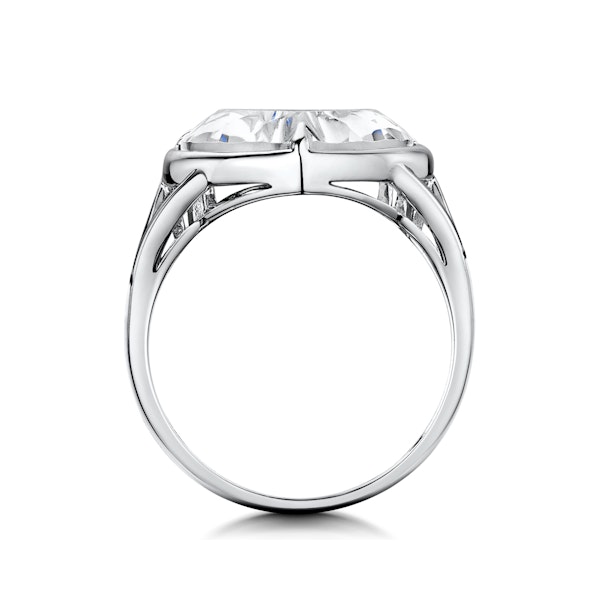 White Topaz and Diamond Stellato Ring 0.02ct in 9K White Gold SIZES AVAILABLE M N.5 R - Image 3