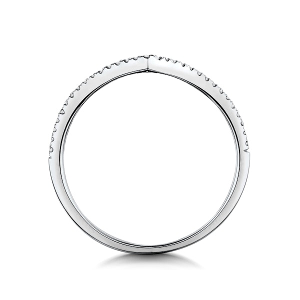 Stellato Collection Diamond Wishbone Ring 0.12ct in 9K White Gold - Image 3