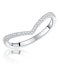 Stellato Collection Diamond Wishbone Ring 0.12ct in 9K White Gold - image 1