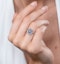 Blue Sapphire Yellow Sapphire and Diamond Stellato Ring 9K White Gold - image 2