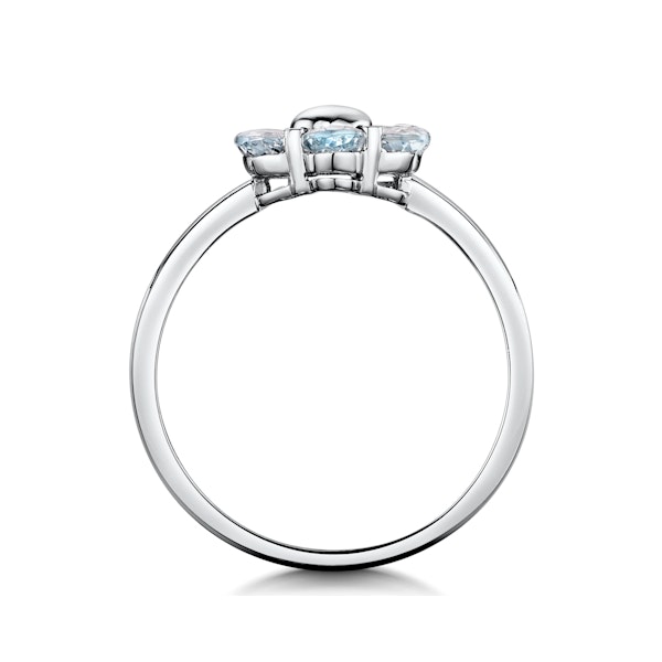 Stellato Collection Blue Topaz Ring in 9K White Gold - SIZE G - Image 3