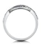 Black Diamond Sapphire Evil Eye Hamsa Stellato Ring in 9K White Gold - image 3