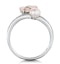 4.5mm Pearl with Shell and Diamond Stellato Ring in 9K White Gold - image 3