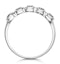 Emerald and Halo Diamond Stellato Eternity Ring in 9K White Gold - image 3