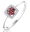 0.15ct Ruby and Diamond Ring in 9K White Gold - Stellato Collection - image 1