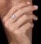 Masami Pear Shaped Pave Diamond Engagement Ring 0.15ct 9K White Gold - image 2