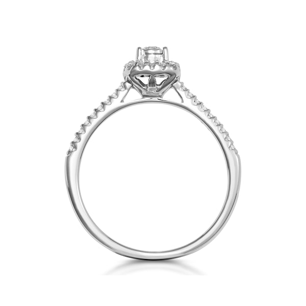 Masami Diamond Halo Engagement Ring 0.25ct Pave Set in 9K White Gold - Image 3