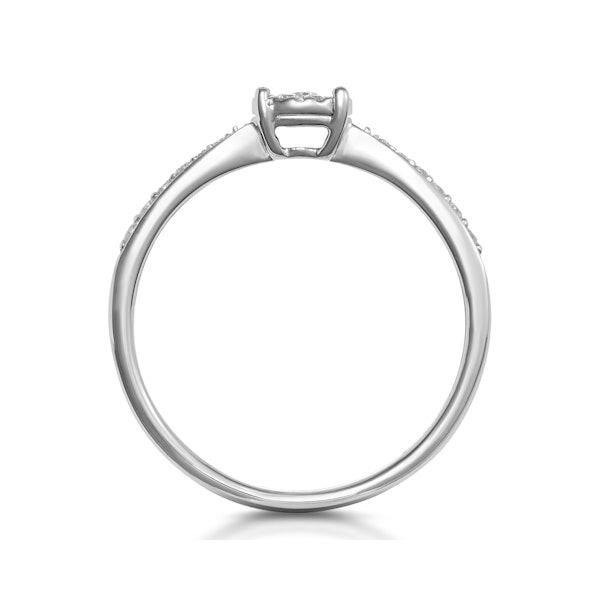 Masami Diamond Engagement Ring 0.20ct Pave Set in 9K White Gold - Image 3