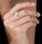 Masami Diamond Engagement Ring 0.20ct Pave Set Halo in 9K White Gold - image 2