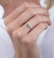 Emerald and Diamond Stellato Heart Ring in 9K White Gold - image 3