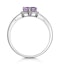 Halo Amethyst and Diamond Stellato Heart Ring in 9K White Gold - image 2