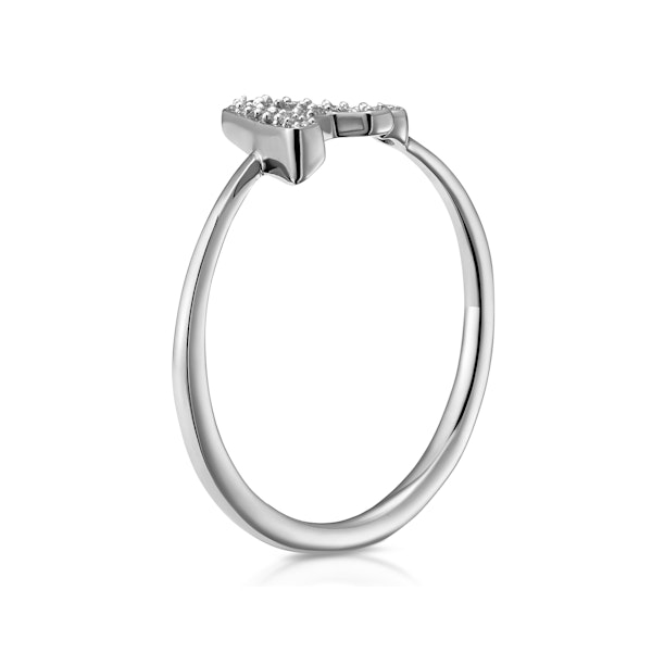 Lab Diamond Initial 'A' Ring 0.07ct Set in 925 Silver SIZE K S - Image 3